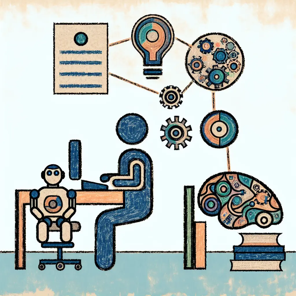 Étudiant réfléchissant dans une bibliothèque moderne