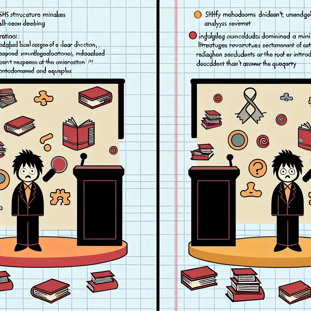 Illustration des pièges courants dans les structures SHS et IMRAD
