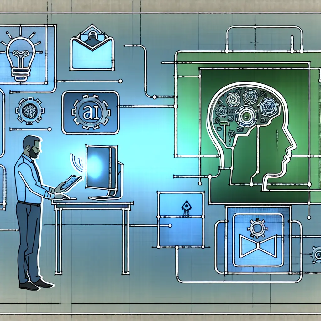 Interface futuriste montrant l'intégration de l'intelligence artificielle dans la communication académique