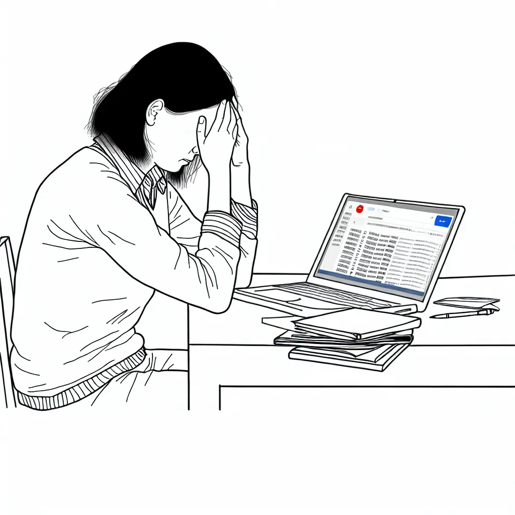 Étudiant doctorant concentré devant son écran d'ordinateur, illustrant le défi de la communication académique