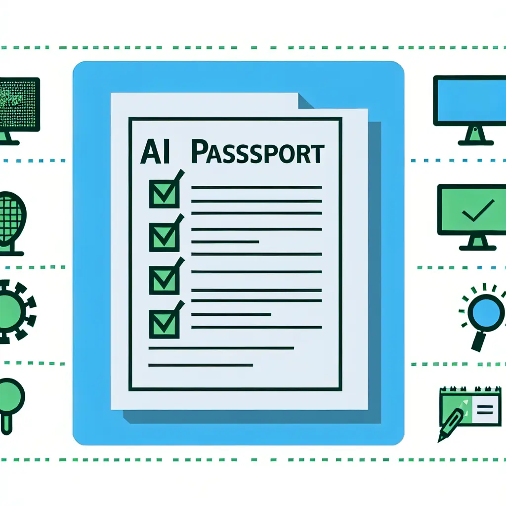 Document passeport IA avec liste de vérification