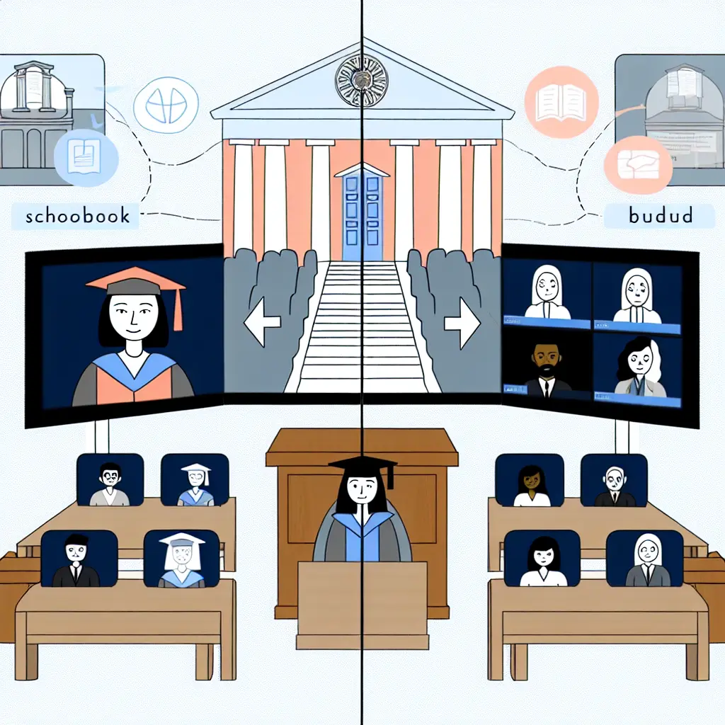 Étudiante en visioconférence pour une soutenance de thèse hybride moderne