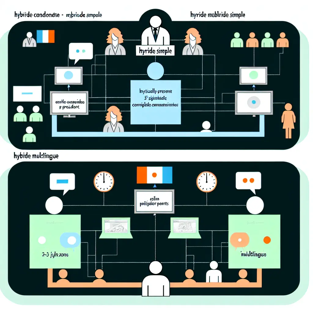 Schéma illustrant les différents formats de soutenance multilingue