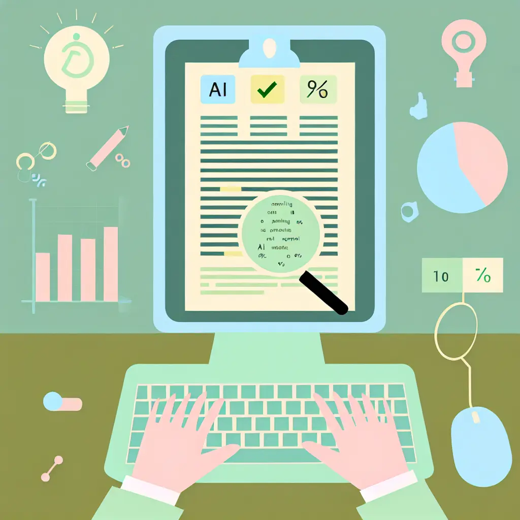 Interface de détection et mesure du pourcentage d'IA dans les documents académiques