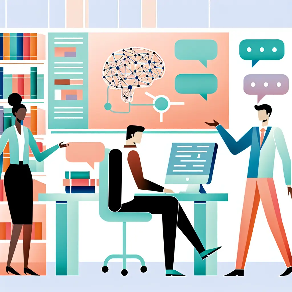 Chercheurs universitaires utilisant des outils d'intelligence artificielle dans leur laboratoire