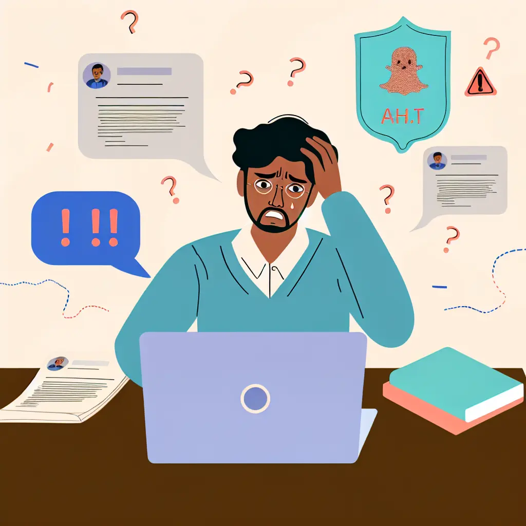 Illustration d'un doctorant face aux défis de l'utilisation de ChatGPT dans sa recherche