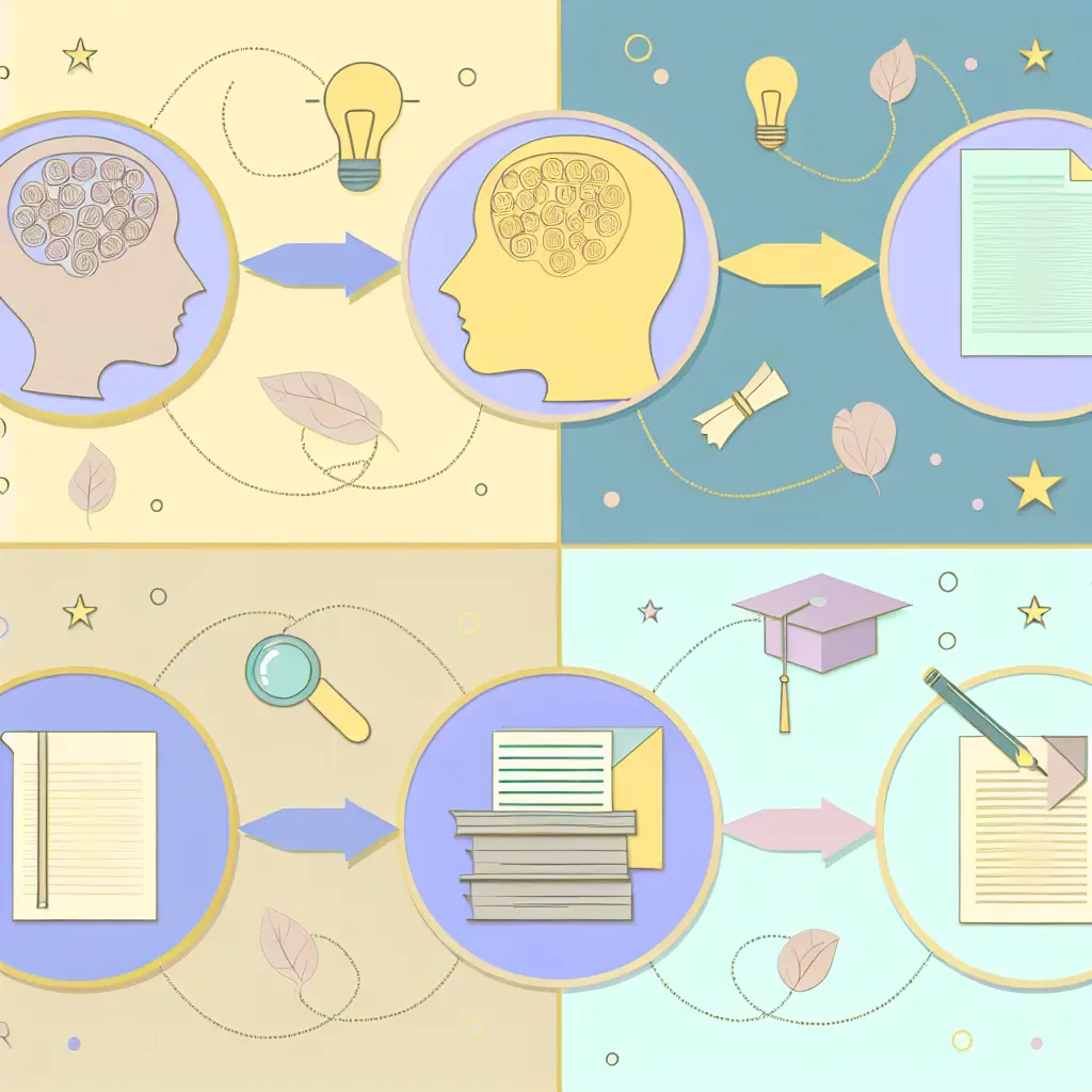 Diagramme illustrant le processus itératif de rédaction académique avec ses différentes phases