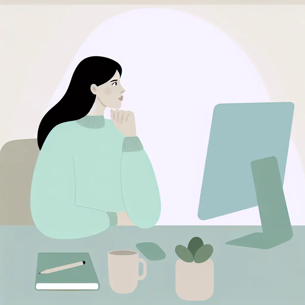 Étudiant face à une page blanche