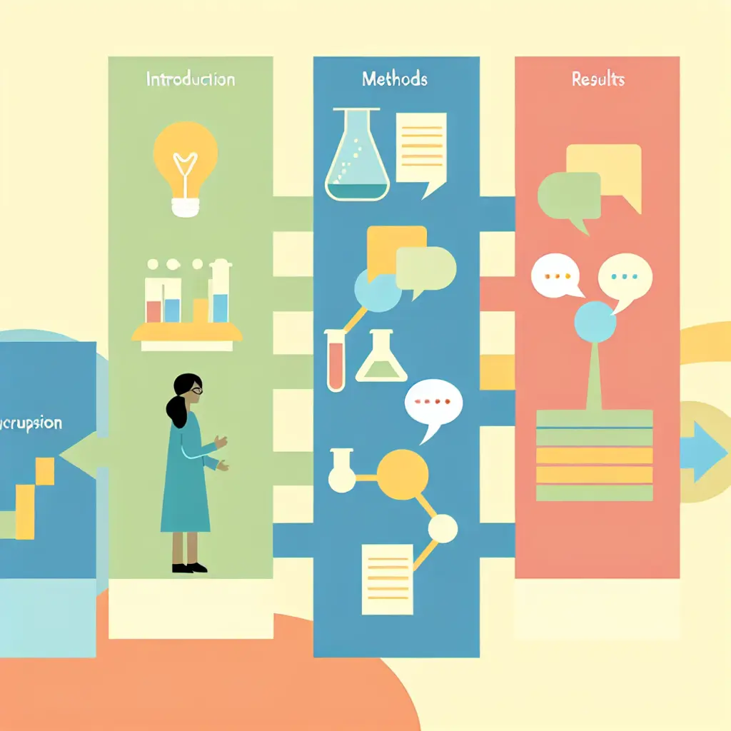 Structure IMRAD visualisée pour la rédaction médicale