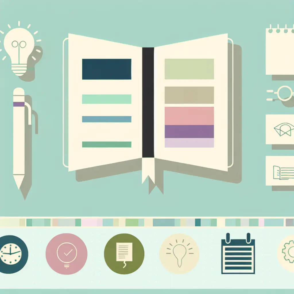 Carnet de recherche ouvert avec notes et organisation méthodique