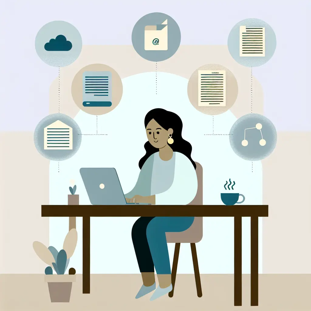 Étudiant travaillant sur son mémoire avec des outils numériques gratuits