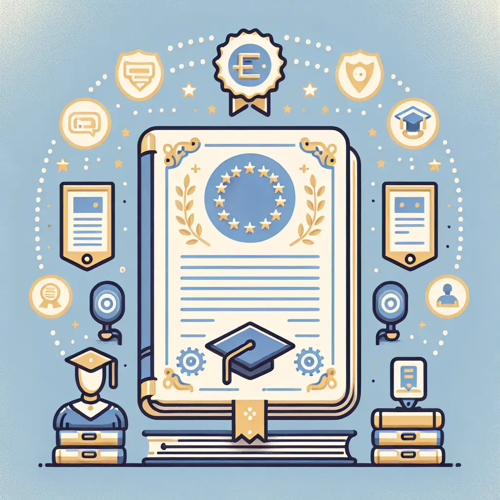 Représentation visuelle des chartes universitaires et réglementations européennes sur l'IA