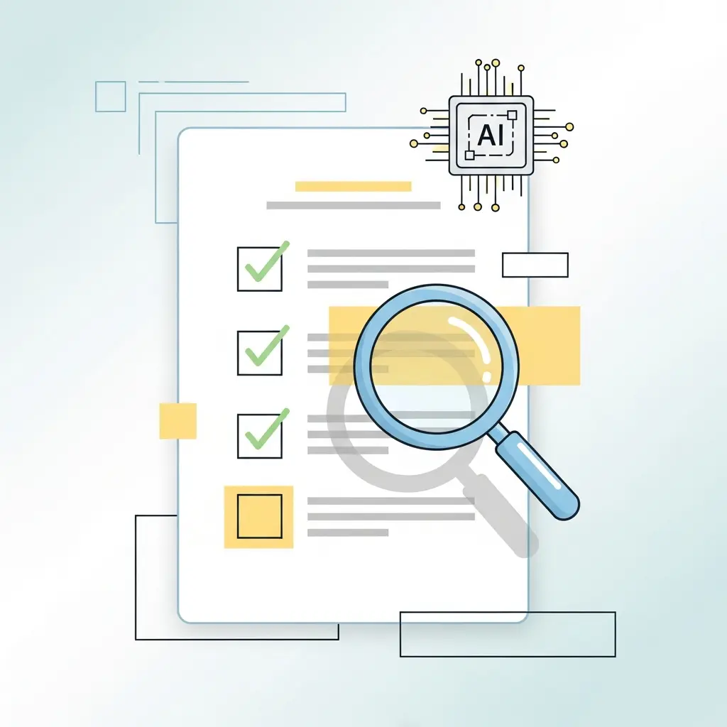 Document de déclaration de transparence IA avec checklist