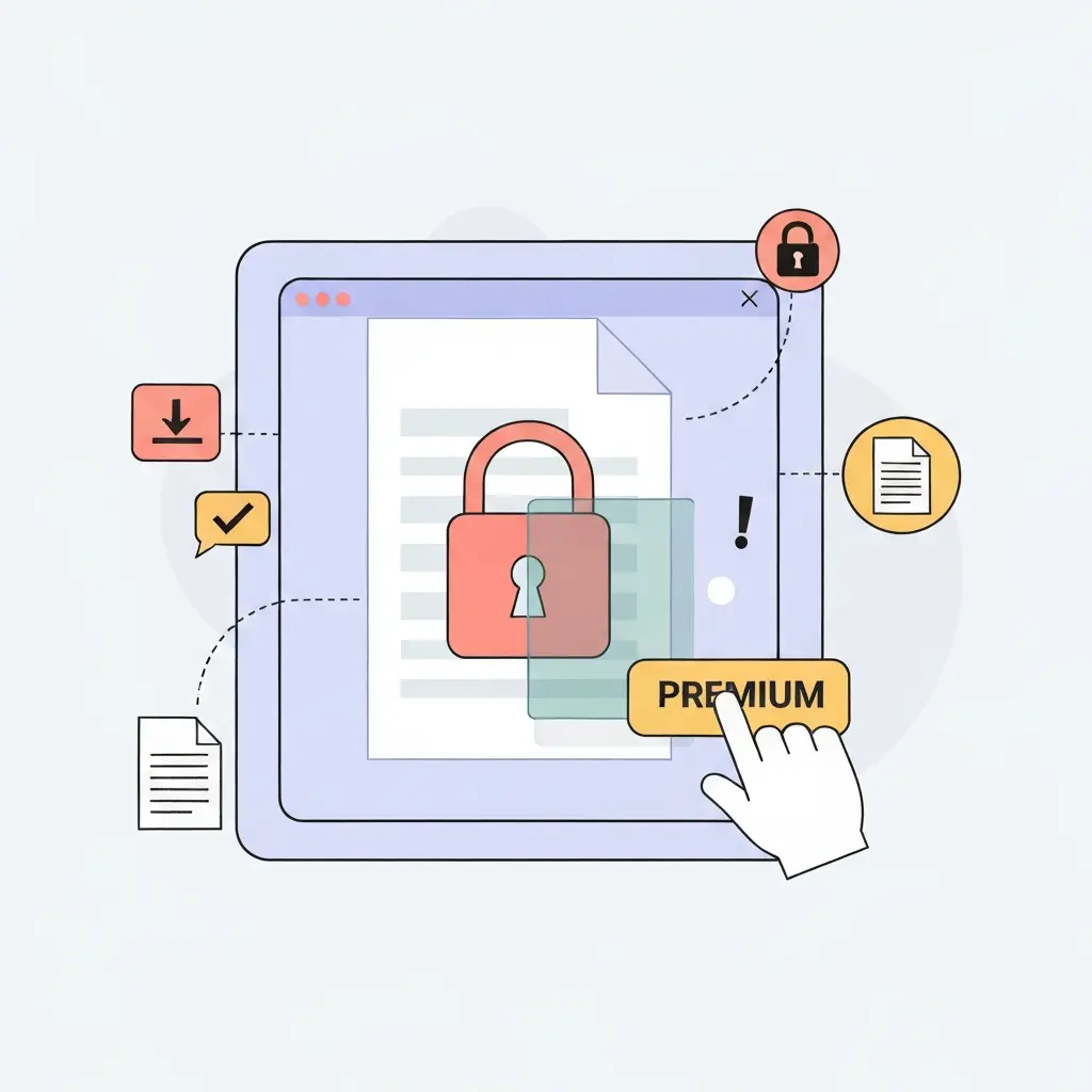 Illustration du piège des fonctionnalités verrouillées dans les outils freemium