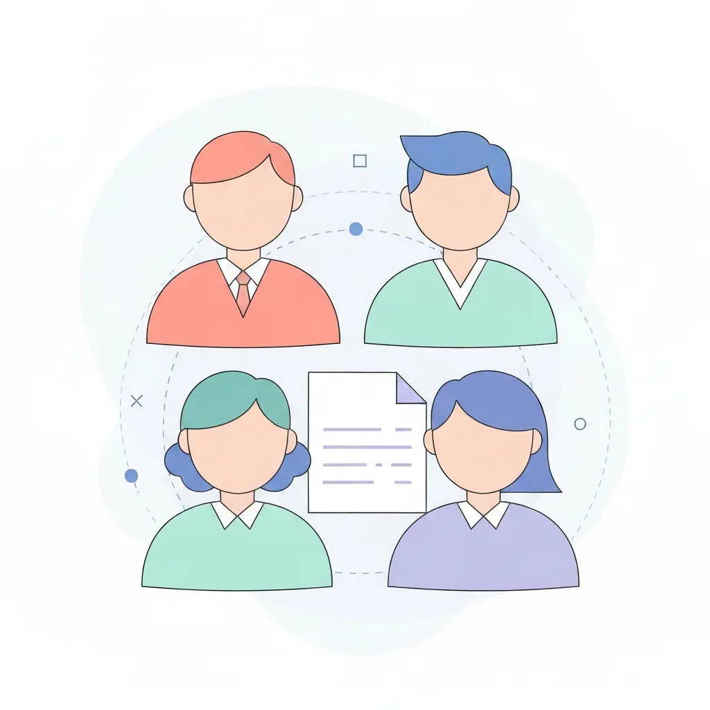 Illustration de la collaboration entre plusieurs auteurs académiques