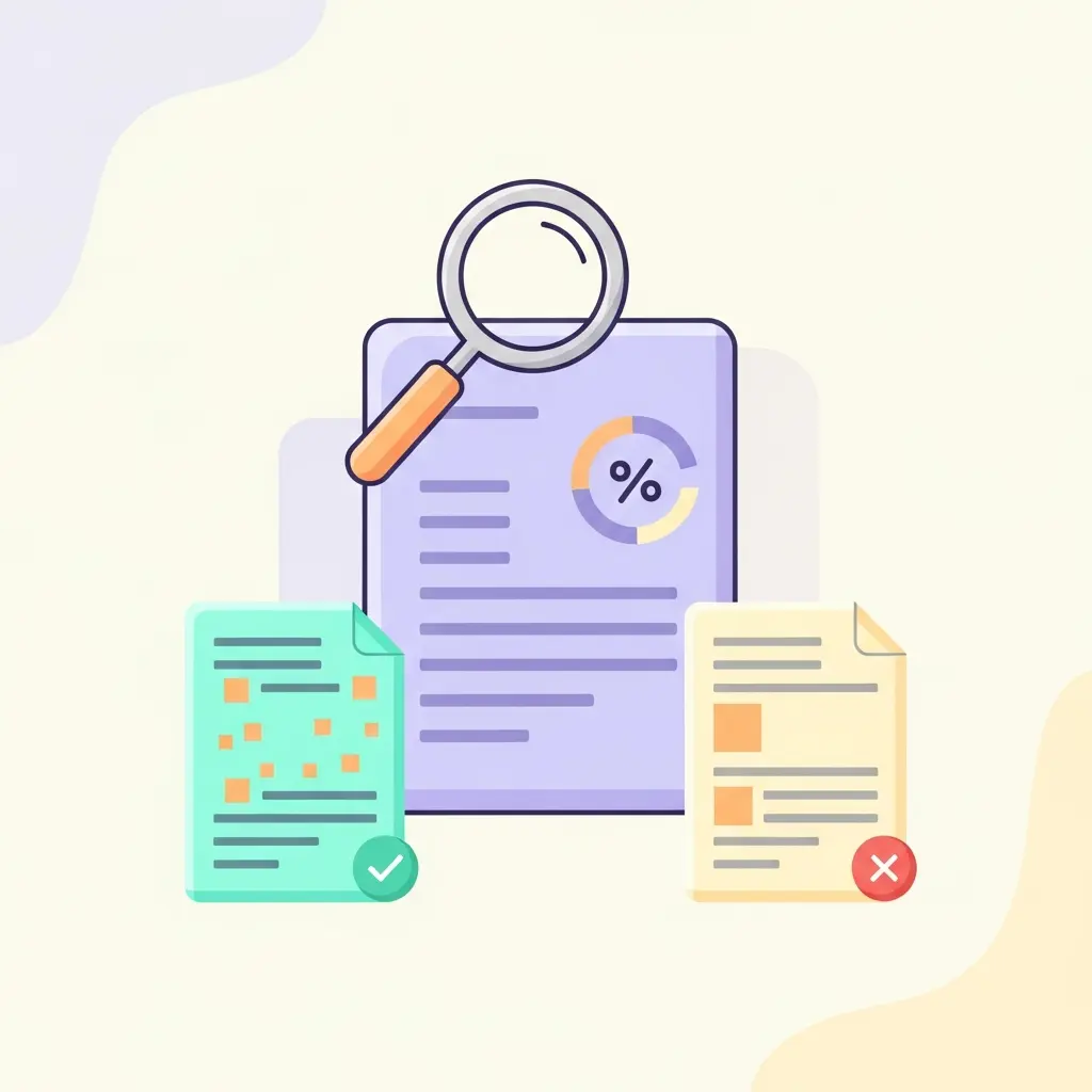 Illustration montrant que le pourcentage de similarité seul ne détermine pas le plagiat