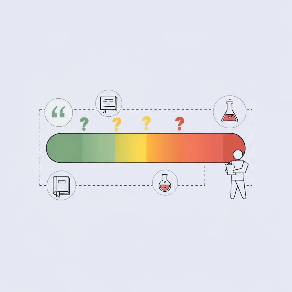 Schéma d'interprétation des scores de similarité dans les rapports anti-plagiat