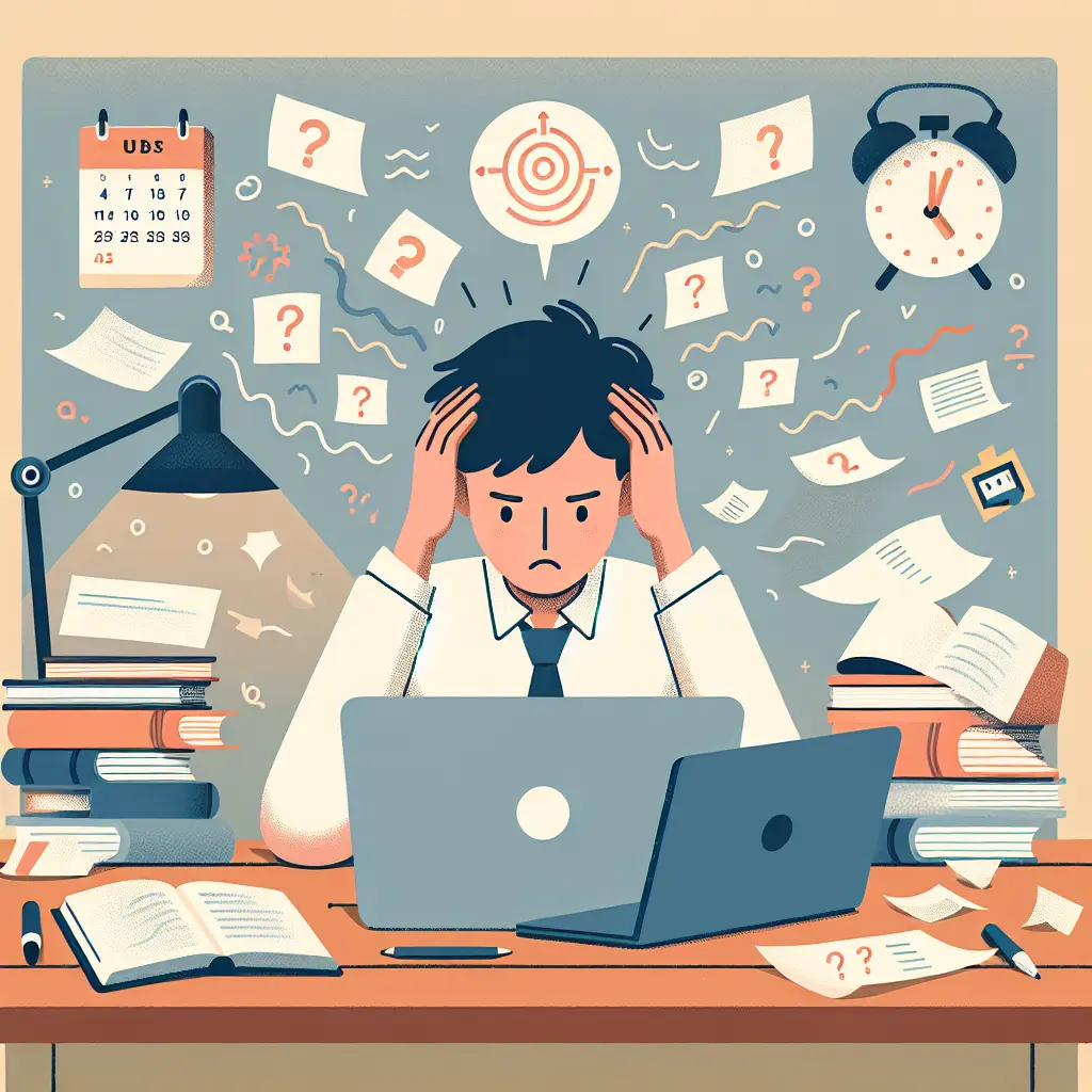 Étudiant stressé devant son mémoire de master à Lyon