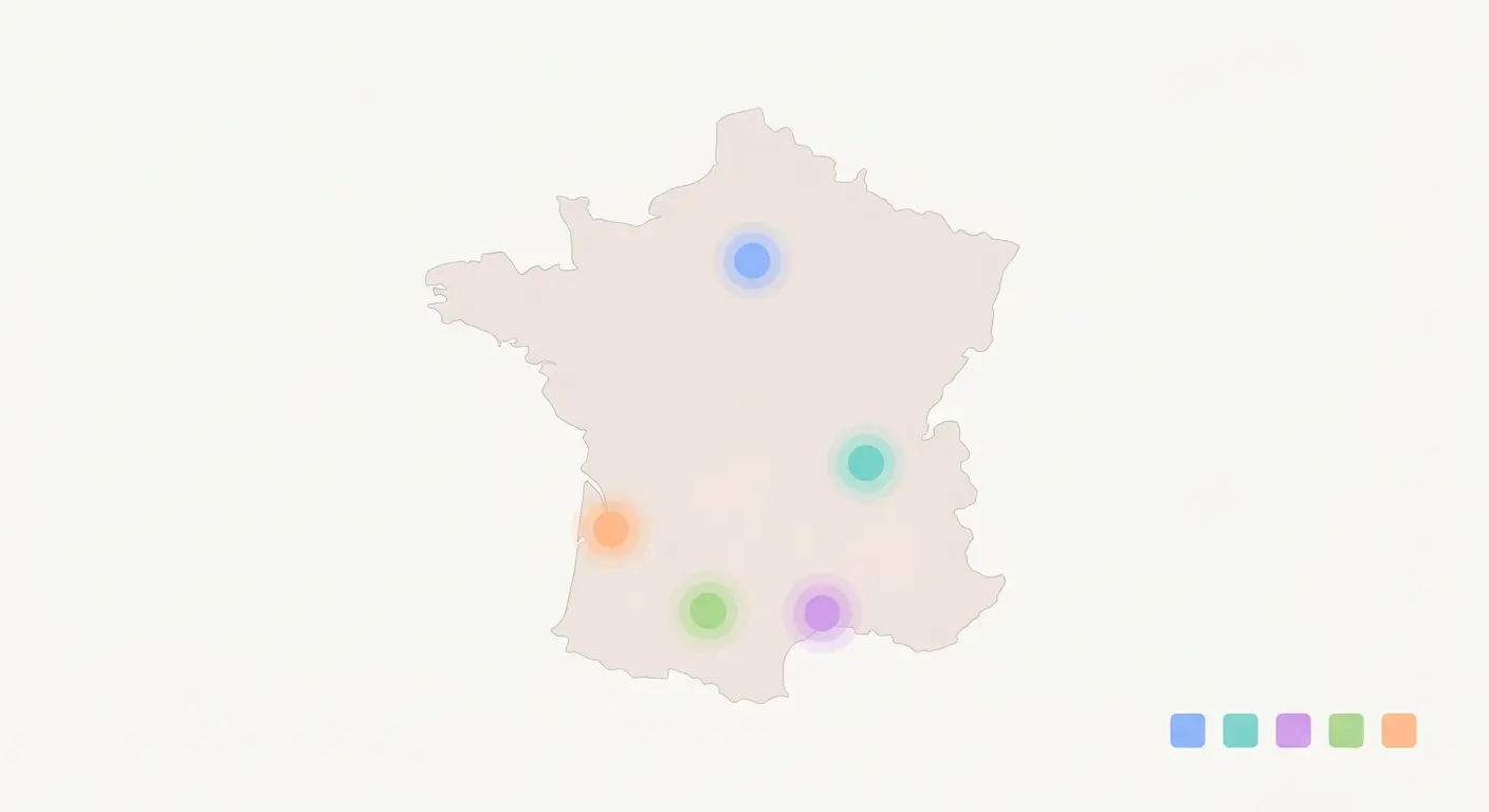 Carte des meilleures universités en France en 2026 — pôles universitaires de Paris, Lyon, Bordeaux, Toulouse, Montpellier et Grenoble