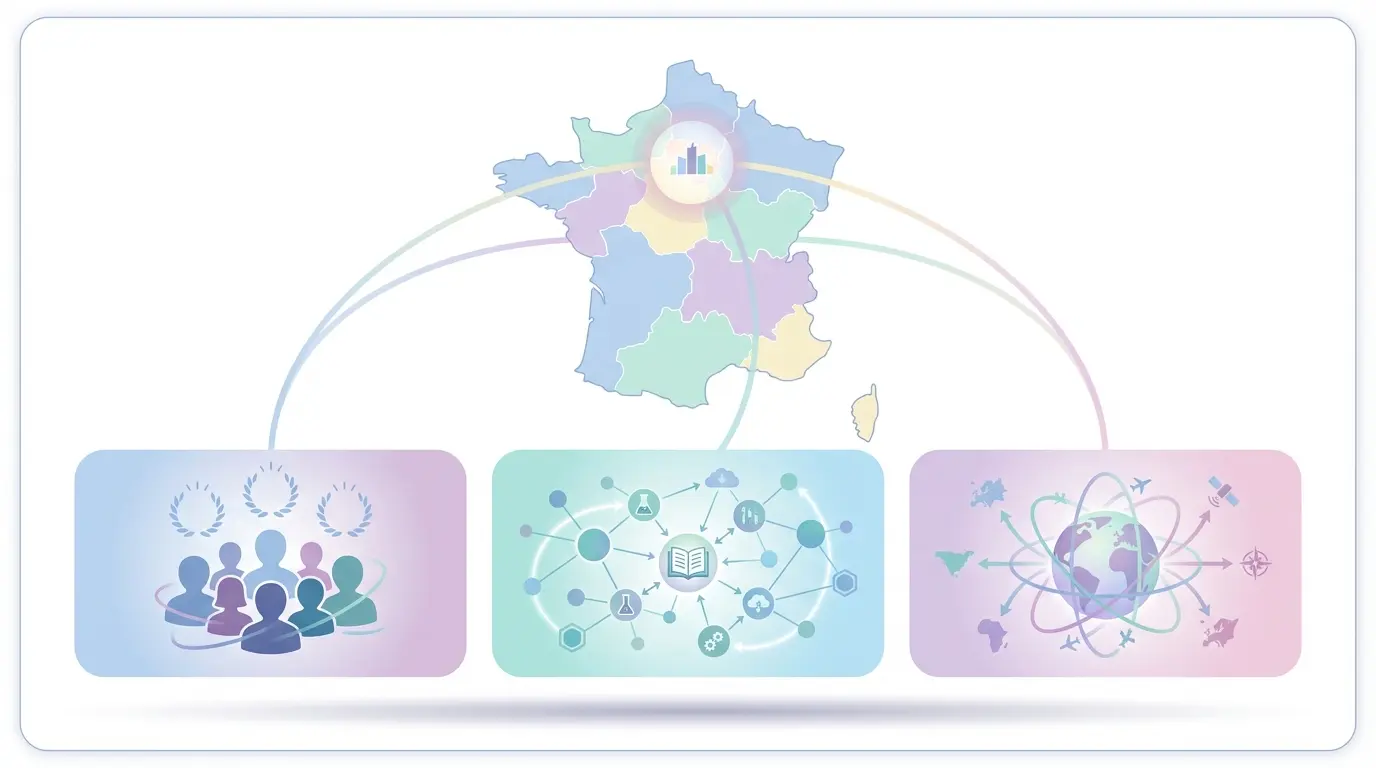 Infographie comparative des classements et ressources universitaires en France 2026 : réputation, recherche et rayonnement international