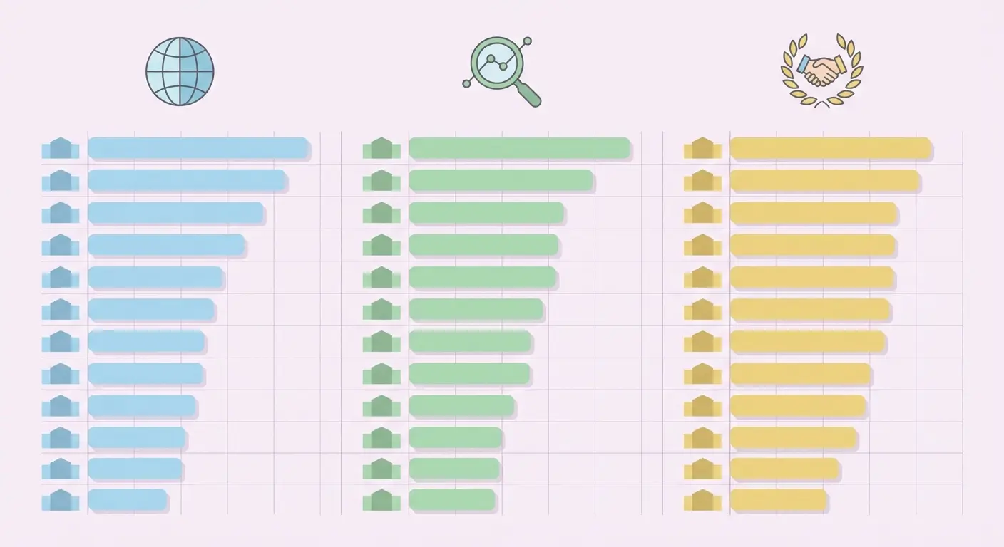 Comparatif visuel des 15 meilleures universités françaises selon les classements QS, THE et ARWU 2026