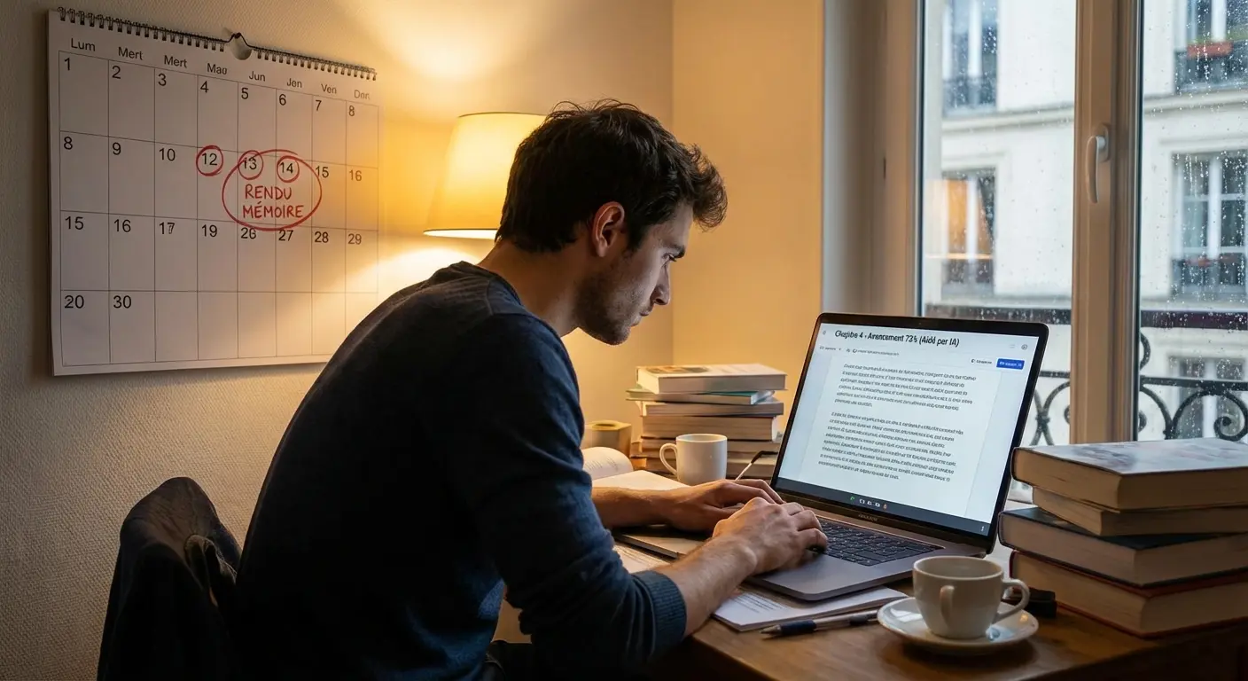 Rédaction de mémoire IA 2026 : 1 chapitre en 3 jours avec Tesify