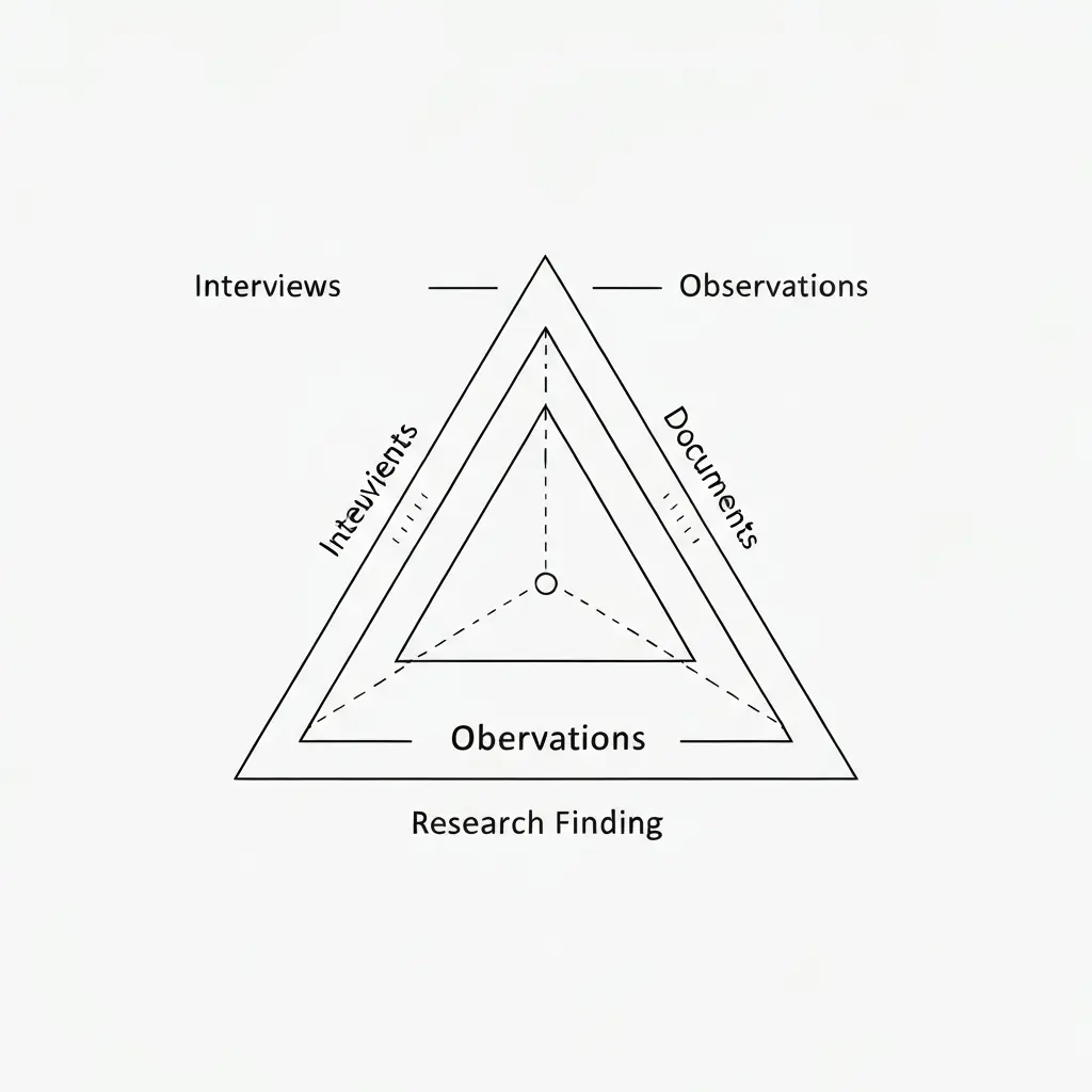 Triangulation des données dans un mémoire qualitatif : méthode, types et applications 2026