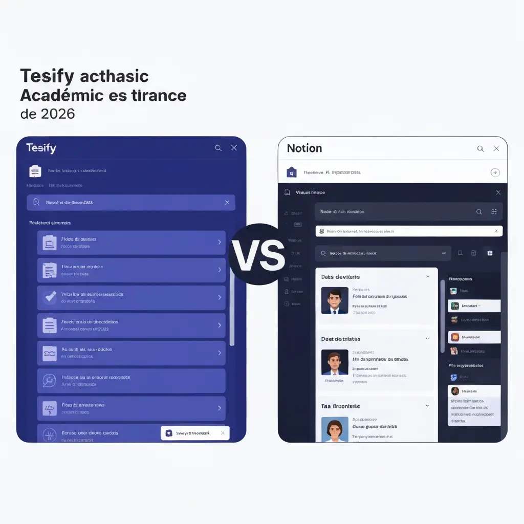 Tesify vs Notion AI pour un mémoire en 2026 : comparatif détaillé
