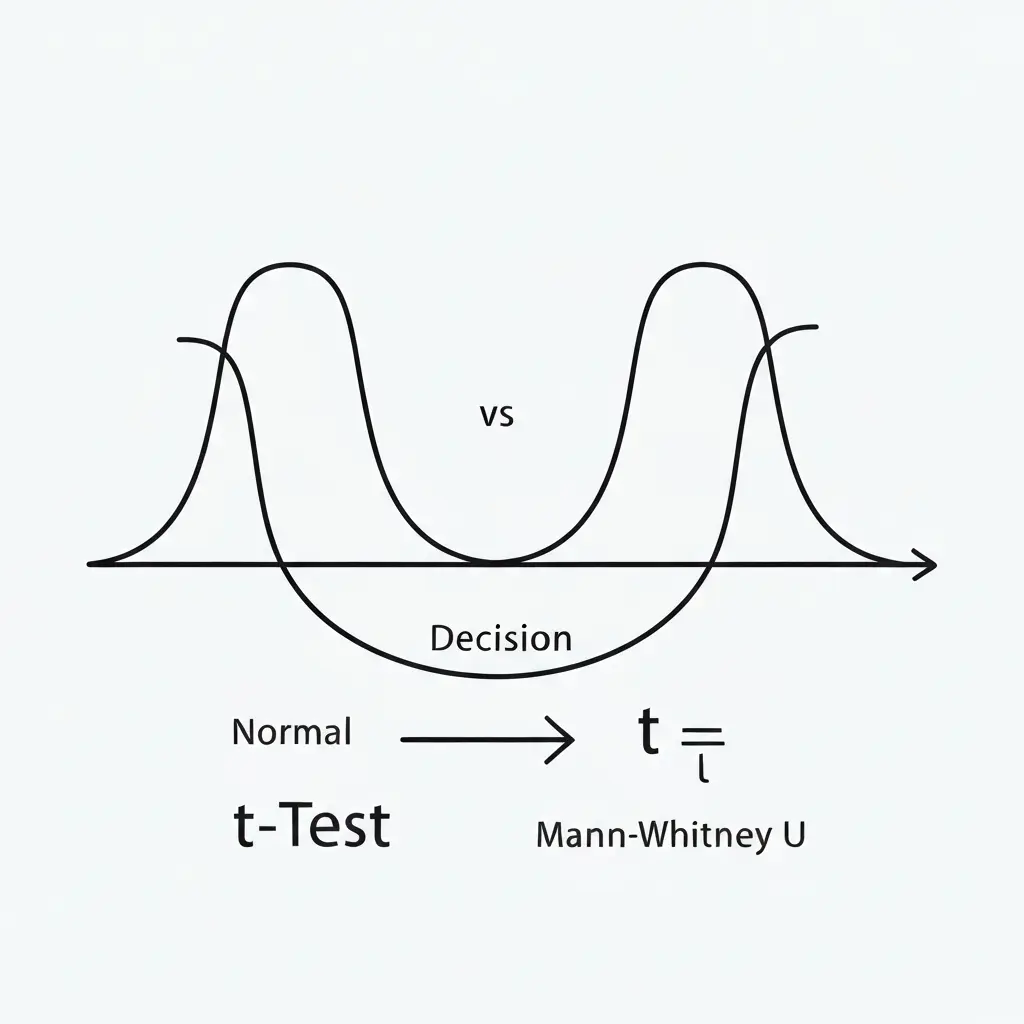 Test t de Student vs Mann-Whitney dans un mémoire : quand utiliser chaque test ? 2026