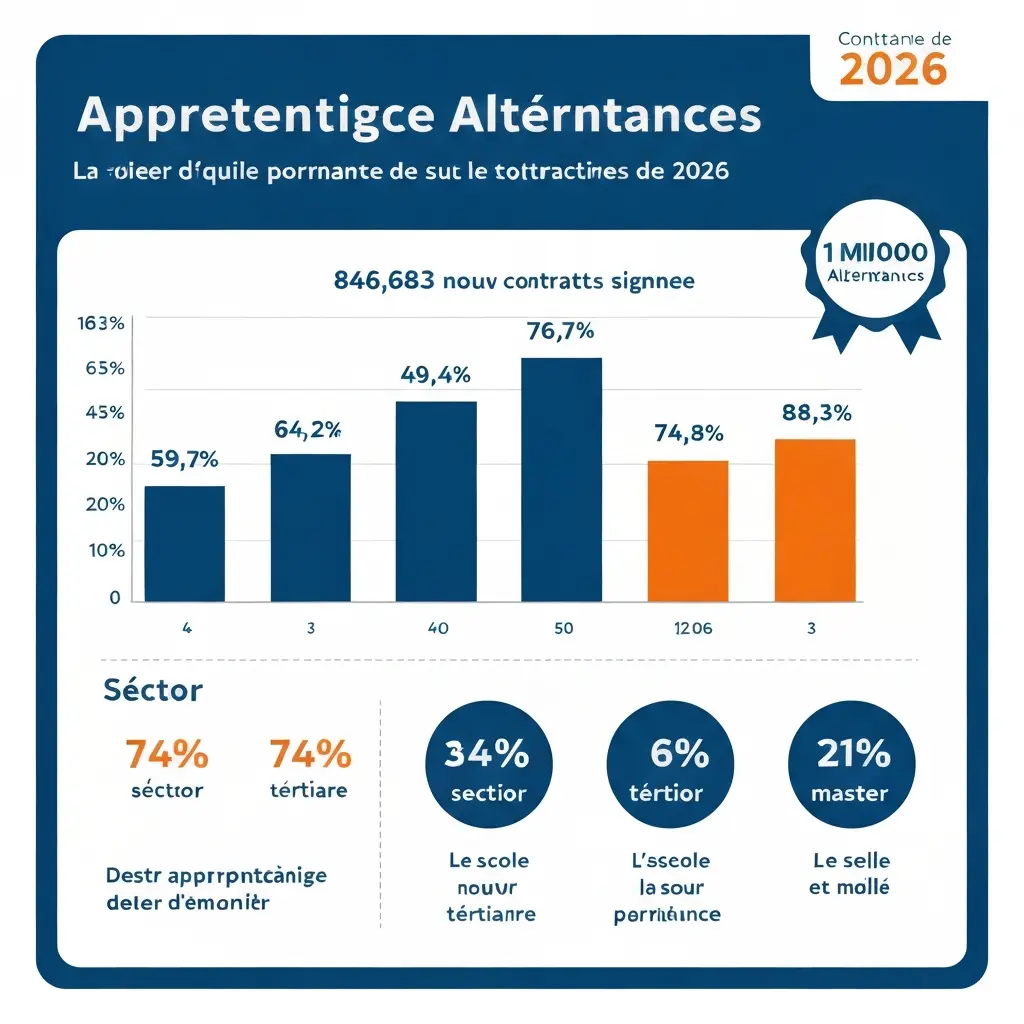 Alternance en master France 2026 : chiffres clés par secteur, salaire et débouchés