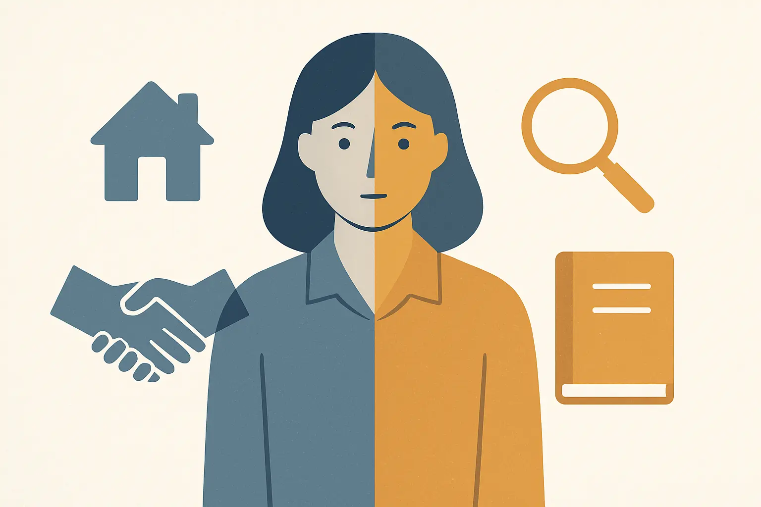 Illustration de la posture praticien-chercheur dans le travail social : une même personne combine le rôle de professionnel de terrain et celui de chercheur analytique