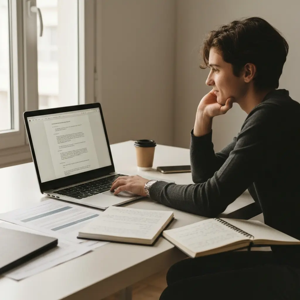 Syndrome de la page blanche pour le mémoire : comment Tesify te fait écrire la première phrase en 20 minutes (2026)