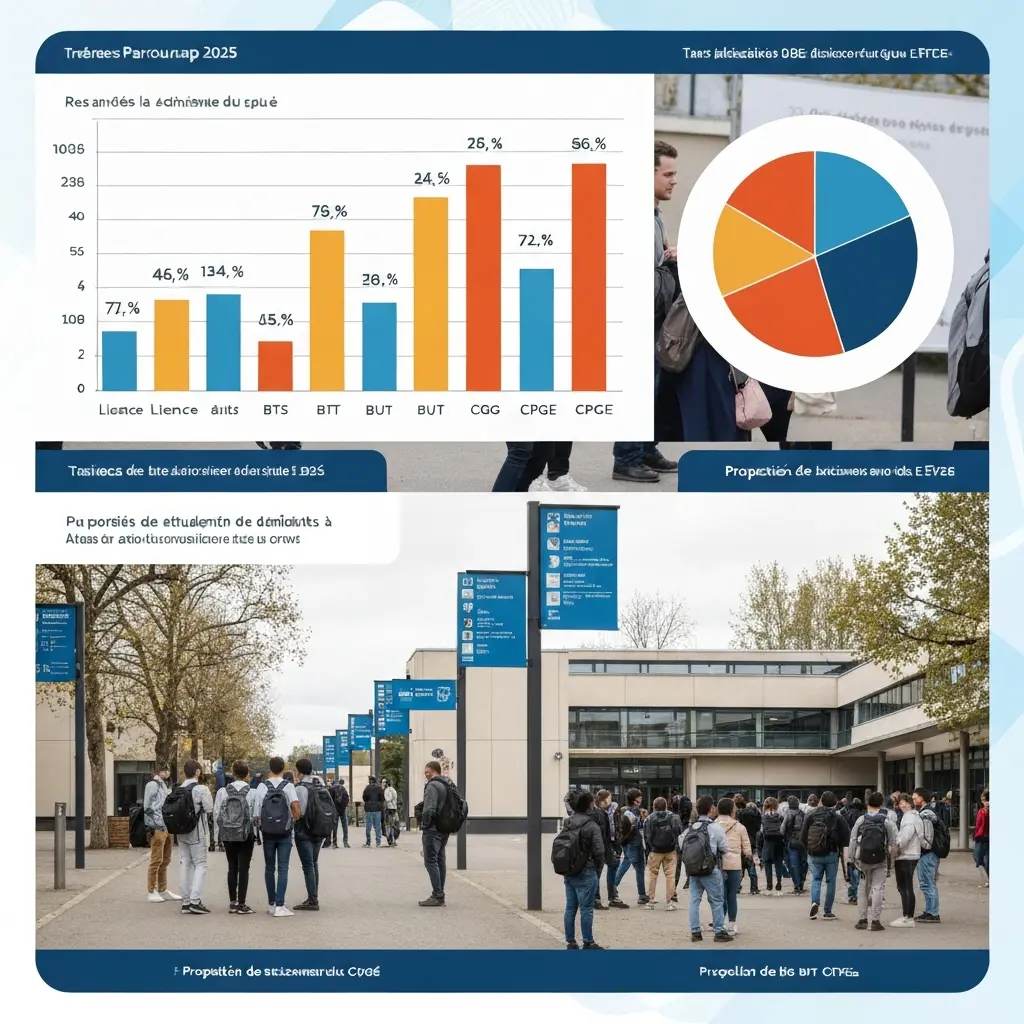 Parcoursup 2025 en chiffres : taux d’admission par filière, sélectivité et inégalités territoriales