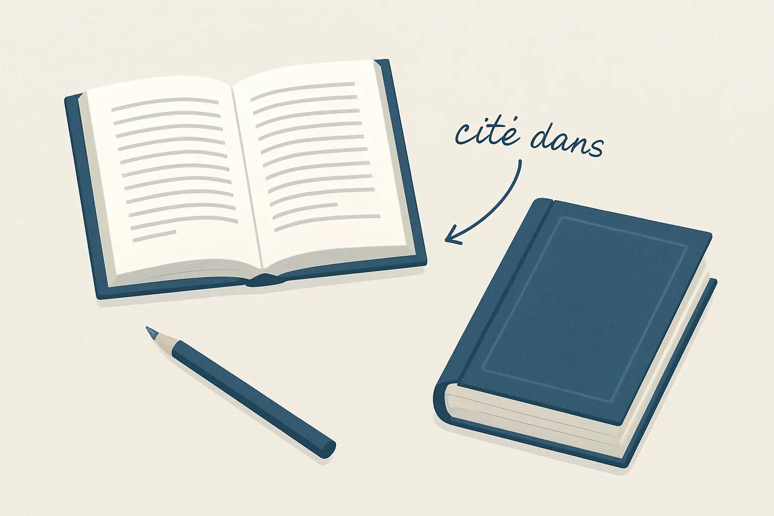 Illustration d'une chaîne de citations bibliographiques : source primaire citée dans une source secondaire selon les normes APA 7 et ISO 690