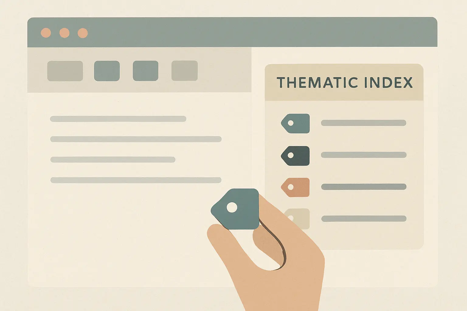 Création d'un index thématique dans un traitement de texte