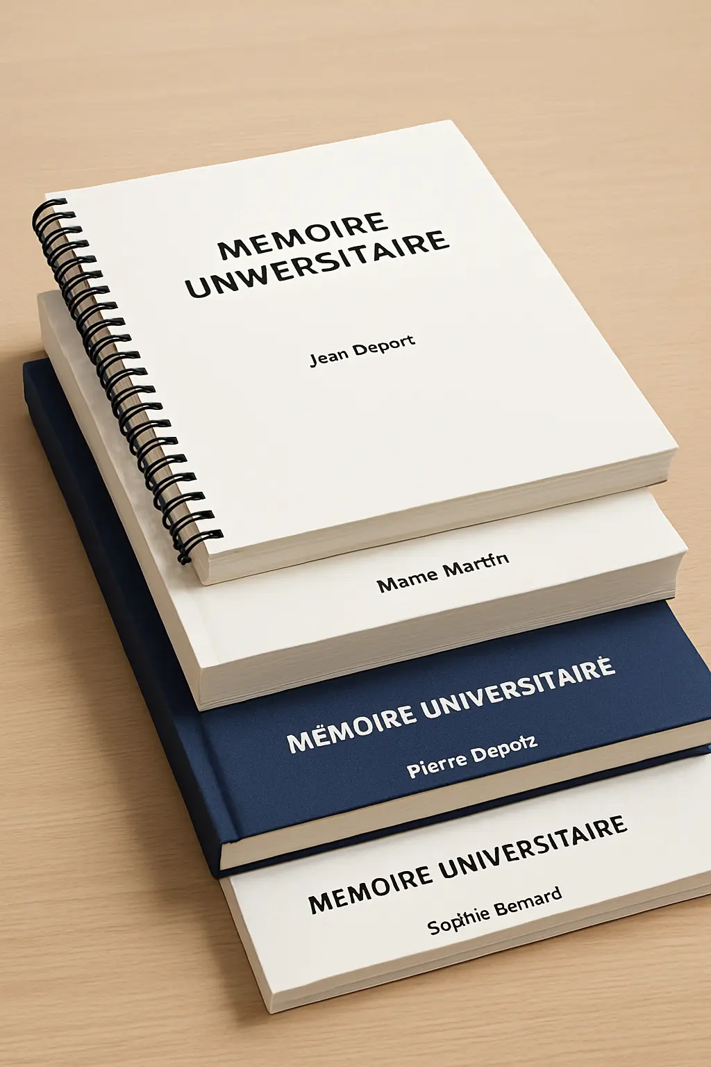 Différents types de reliure pour un mémoire universitaire imprimé