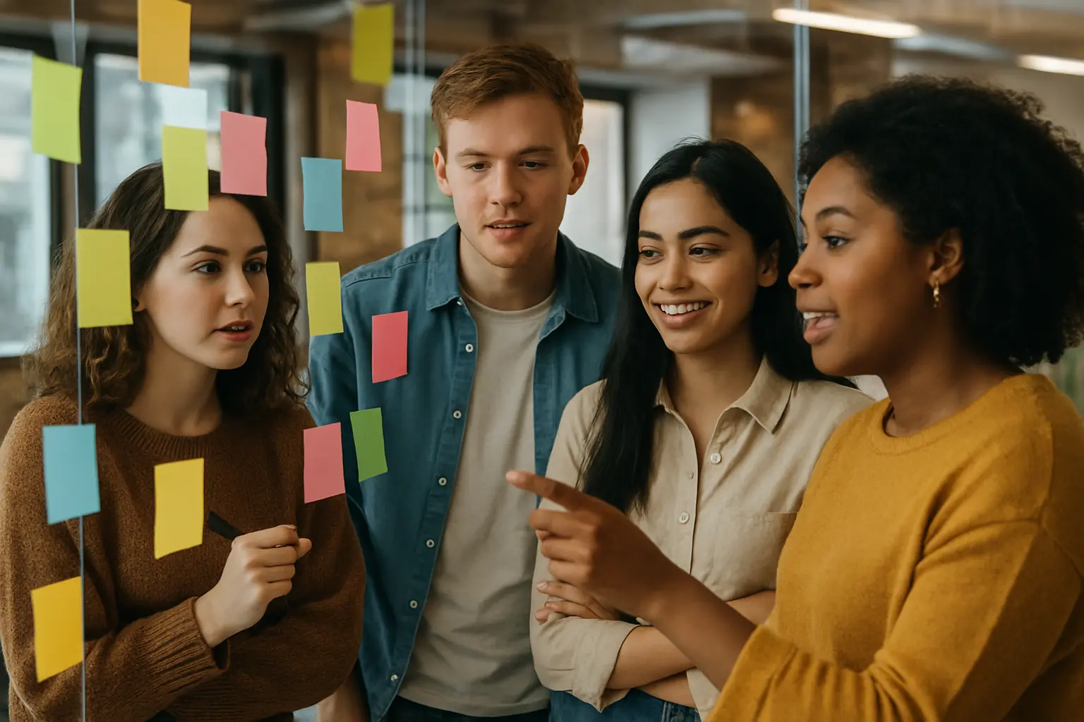 Étudiants entrepreneurs travaillant sur leur projet