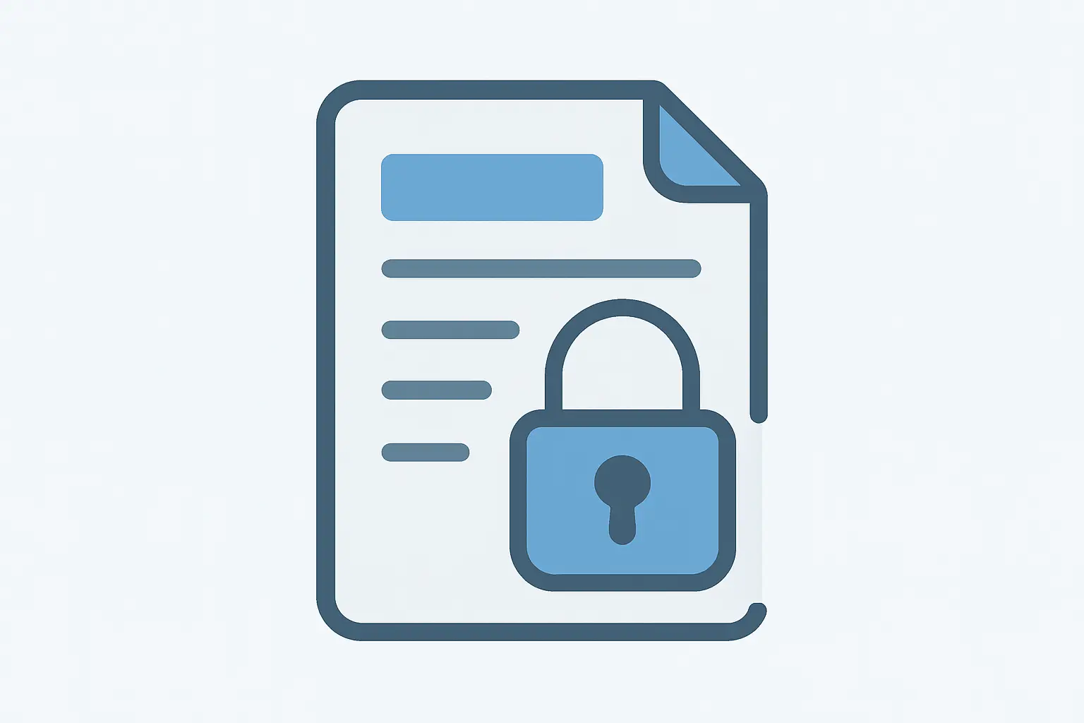 Document confidentiel avec cadenas symbolisant la clause de confidentialité d'un mémoire d'alternance