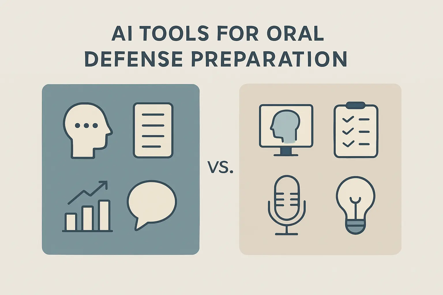Comparaison d'outils d'IA pour préparer une soutenance orale