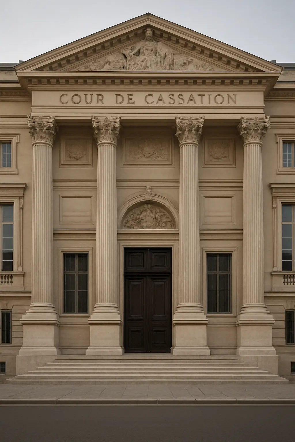 Salle d'audience évoquant la Cour de cassation, référence à la jurisprudence citée dans un mémoire de droit