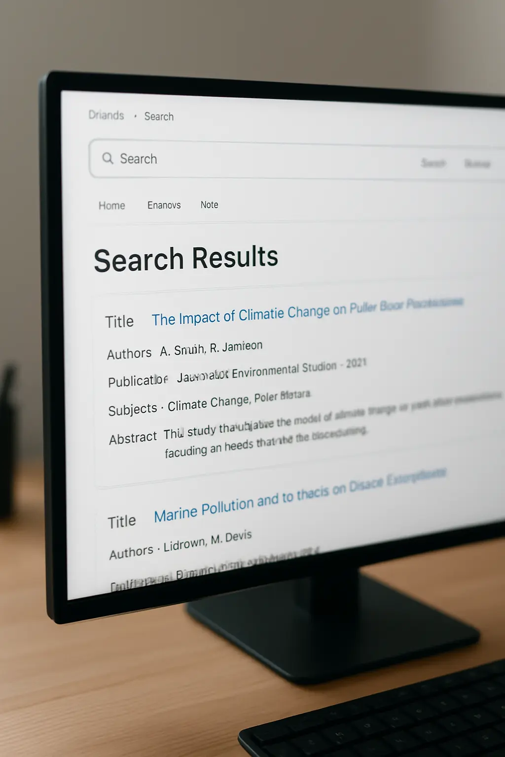 Écran affichant la vérification d'un identifiant DOI dans une base bibliographique