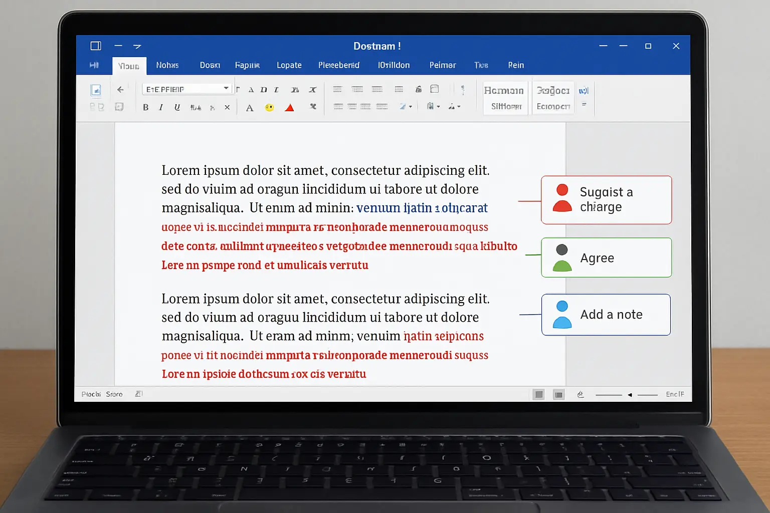 Suivi des modifications et commentaires dans un document Word