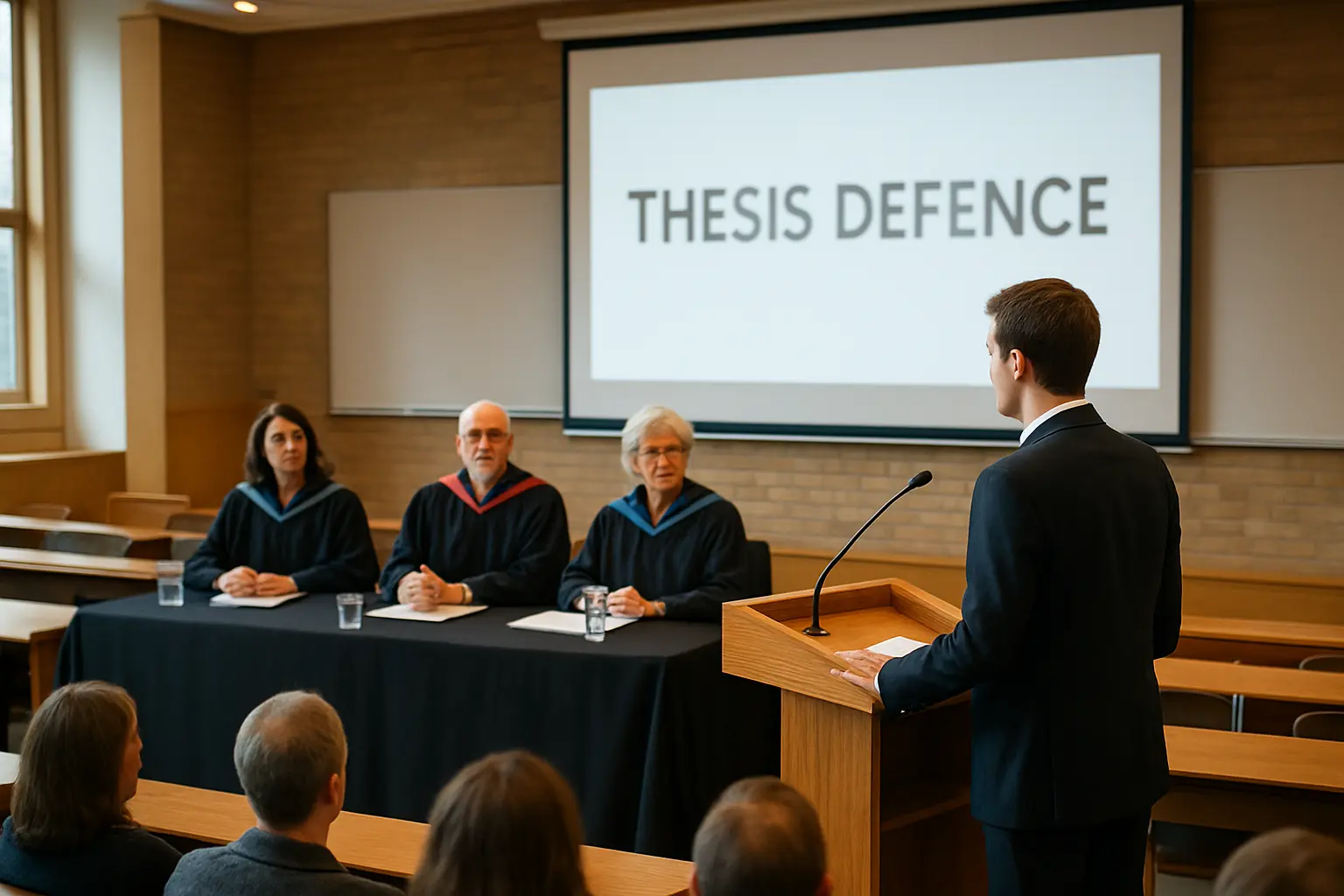 Soutenance publique d'une thèse d'exercice vétérinaire devant un jury universitaire