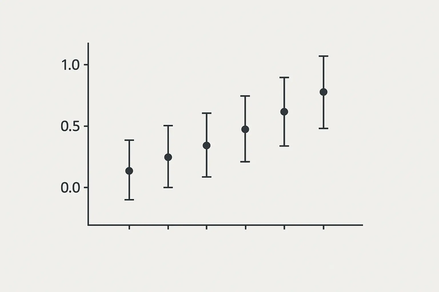 Graphique présentant des estimations avec leurs barres d'intervalle de confiance