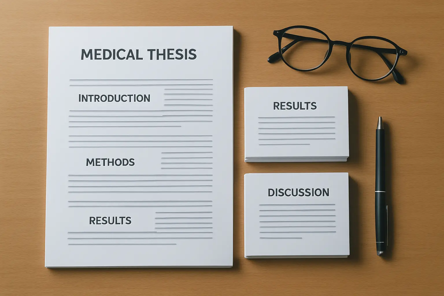 Manuscrit de thèse de médecine organisé selon la structure IMRAD avec ses différentes sections