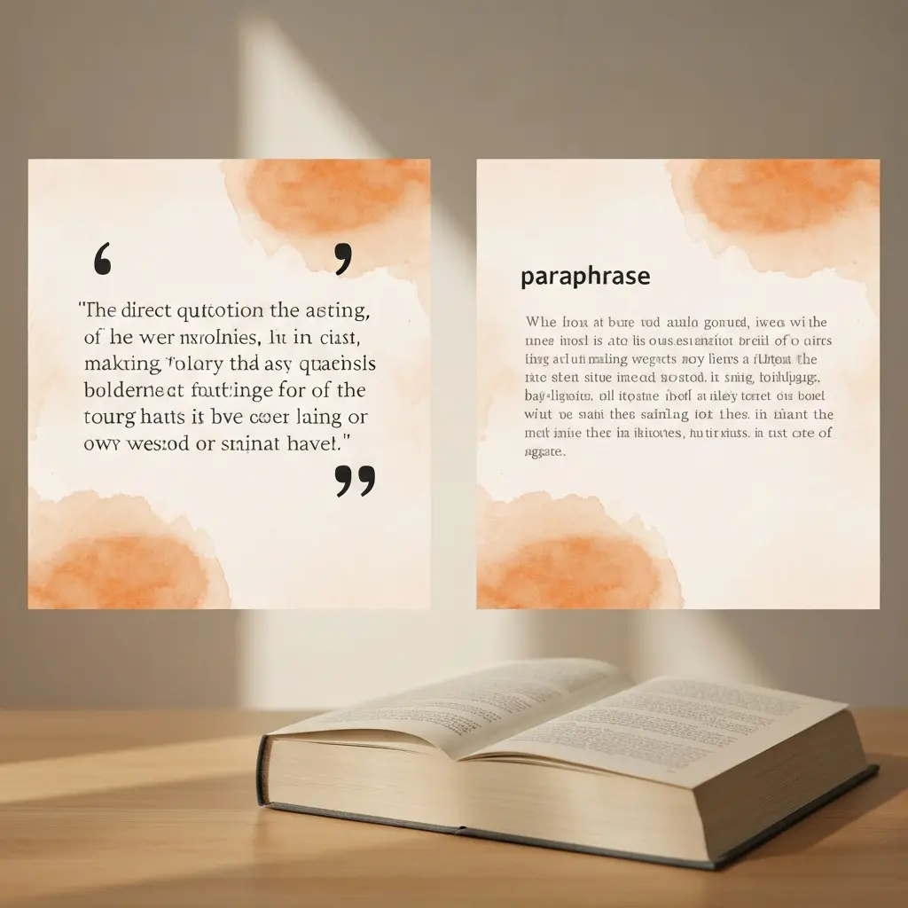 Paraphrase vs Citation Directe dans un Mémoire : Règles, Exemples et Pièges à Éviter