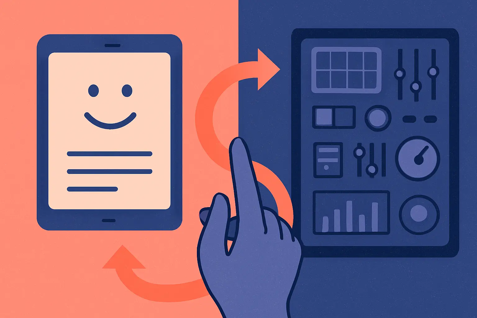 Illustration de l'adoption d'une technologie, entre utilité perçue et facilité d'usage