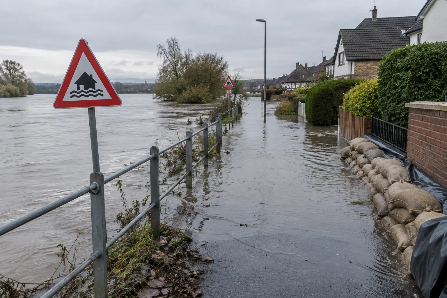 Zone à risque d'inondation en France, illustration pour un mémoire sur les risques naturels