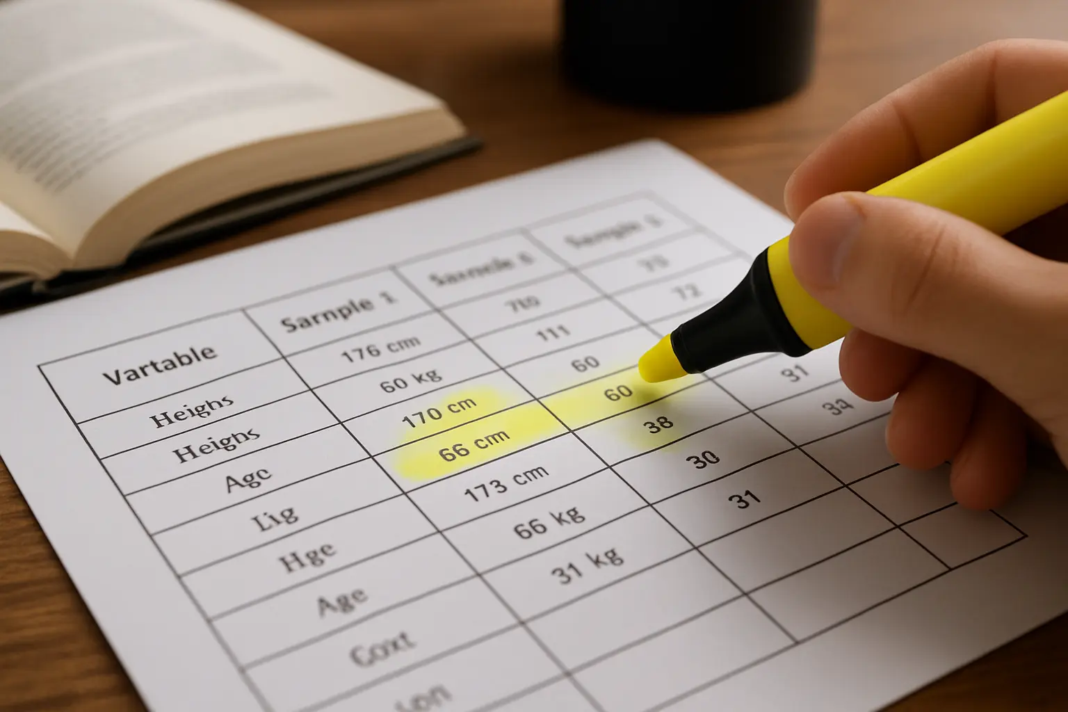 Tableau d'indicateurs annoté pour la matrice d'opérationnalisation d'un TFE infirmier