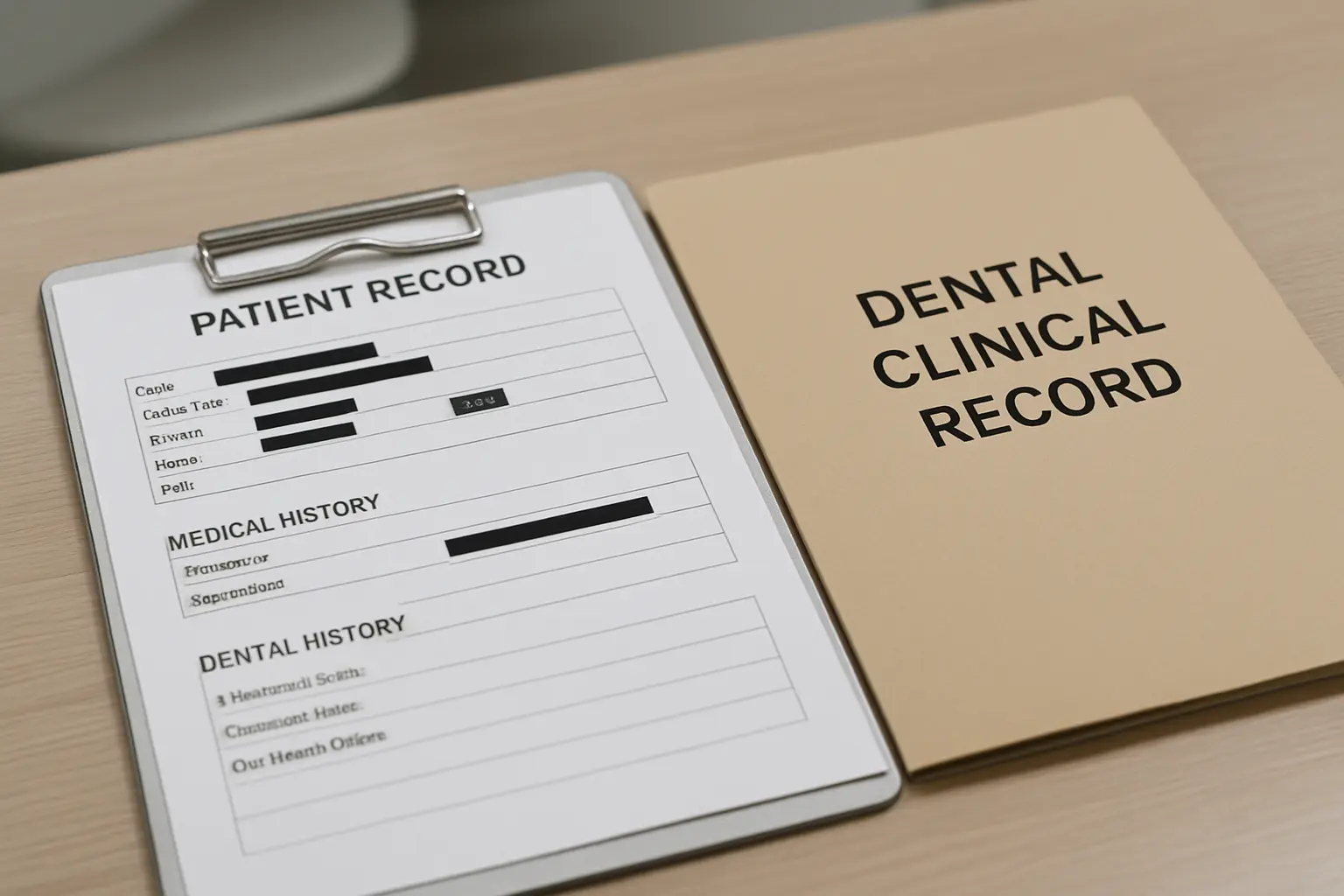 Dossier patient anonymisé utilisé pour une thèse d'exercice clinique en odontologie